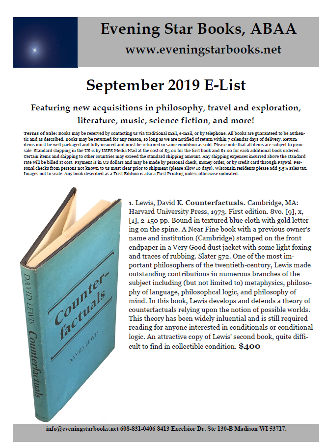 September 2019 E-List