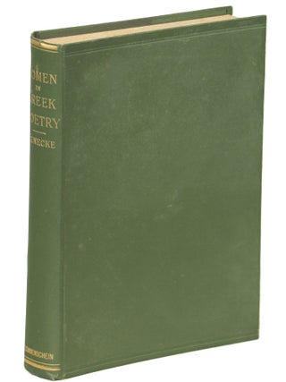 Item #000010207 Antimachus of Colophon and the Position of Women in Greek Poetry. E. F M. Benecke