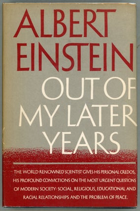 Item #000010284 Out of My Later Years. Albert Einstein