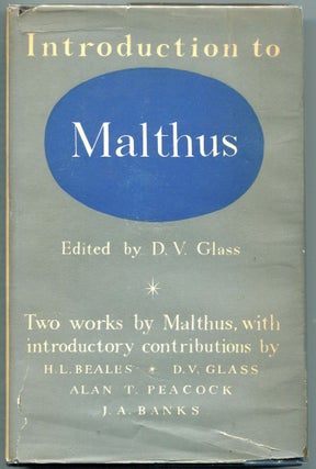 Item #000010488 Introduction to Malthus. D. V. Glass, Ed