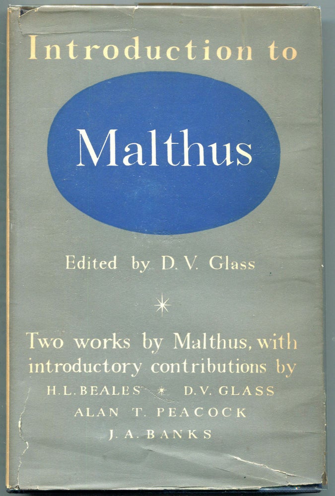Item #000010488 Introduction to Malthus. D. V. Glass, Ed.