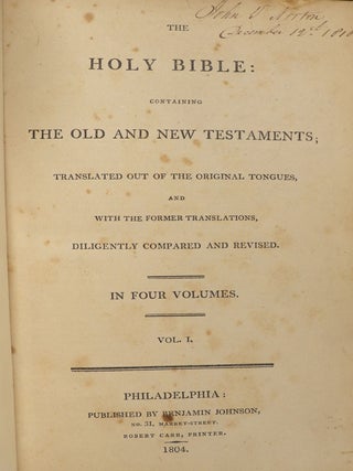 The Holy Bible; Containing the Old and New Testaments