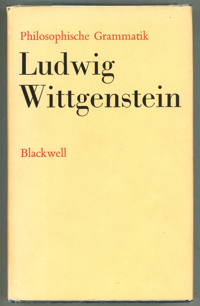 Item #000010550 Philosophische Grammatik [= Philosophical Grammar]. Ludwig Wittgenstein.