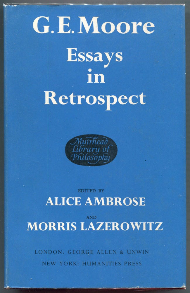 Item #000010558 Essays in Retrospect. G. E. Moore.