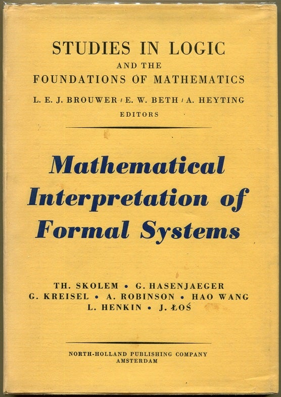 Item #000010627 Mathematical Interpretation of Formal Systems. A. Heyting.