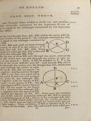 Elements of Euclid; Viz. The First Six Books, Together with the Eleventh and Twelfth. The errors, by which Theon, or others, have long ago vitiated these books, are corrected, and some of Euclid's demonstrations are restored. Also the book of Euclid's Data, in like manner corrected by Robert Stimson, M.D. Emeritus Professor of Mathematics in the University of Glasgow. To this Ninth Edition are also annexed Elements of Plain and Spherical Trigonometry.