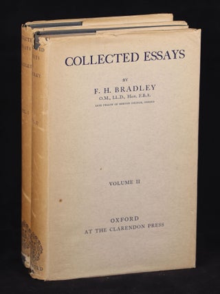 Item #000010823 Collected Essays. F. H Bradley