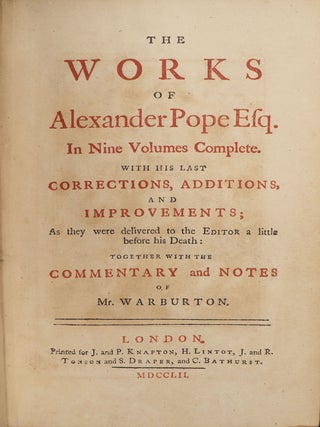 The Works of Alexander Pope, Esq.