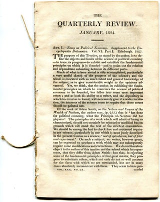 Item #000011084 The Quarterly Review: January 1824 [Volume XXX, No. LX]; Essay on Political...