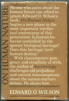 Item #000011316 On Human Nature. Edward O. Wilson