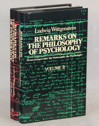 Item #000011522 Remarks on the Philosophy of Psychology. Ludwig Wittgenstein