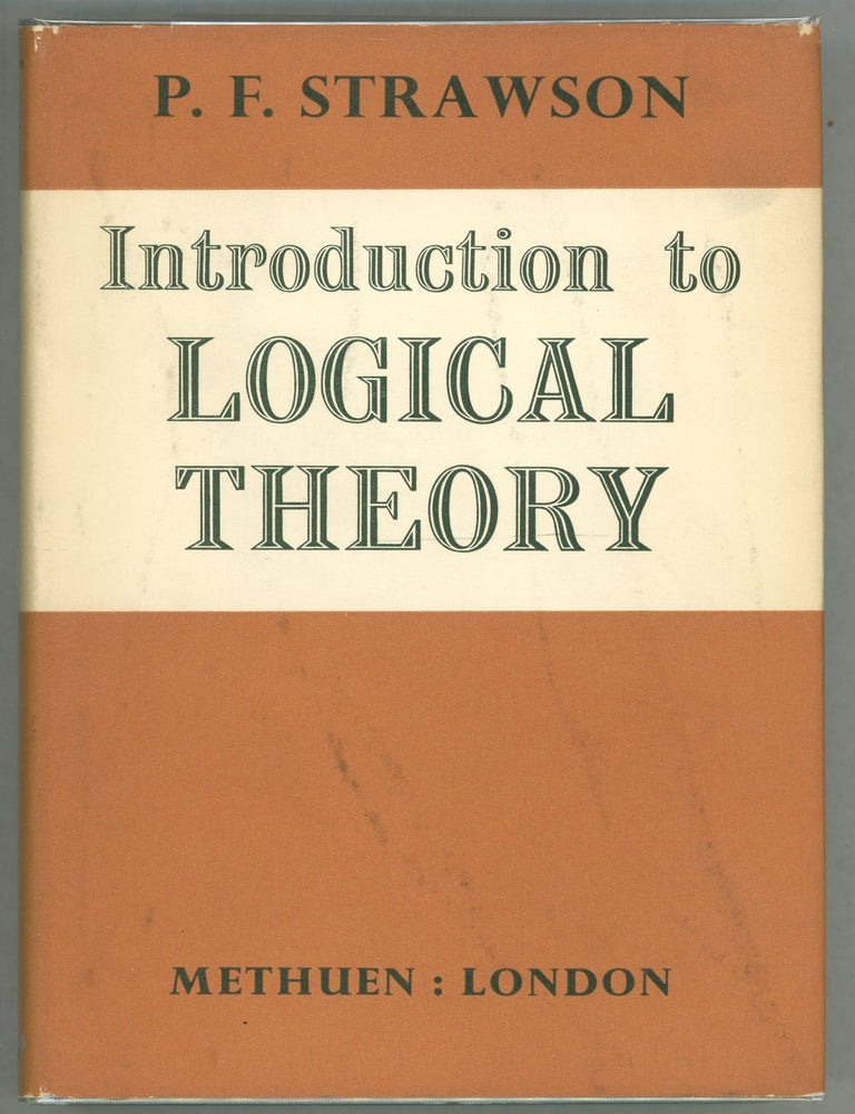 Strawson Introduction to Logical Theory | P. F Strawson | Reprint