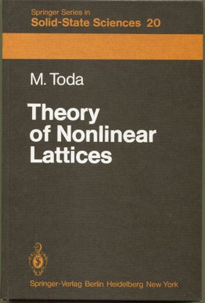 Item #000011820 Theory of Nonlinear Lattices. Morikazu Toda