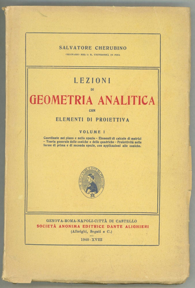 Item #000012319 Lezioni di Geometria Analitica con Elementi di Proiettiva. Salvatore Cherubino.