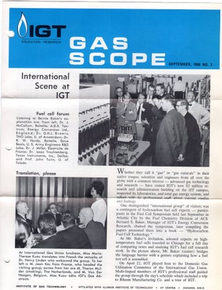 Item #000012333 Gas Scope: September 1966 No. 3. Institute of Gas Technology, Suzy Randegger