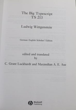 The Big Typescript TS 213; German-English Scholars' Edition