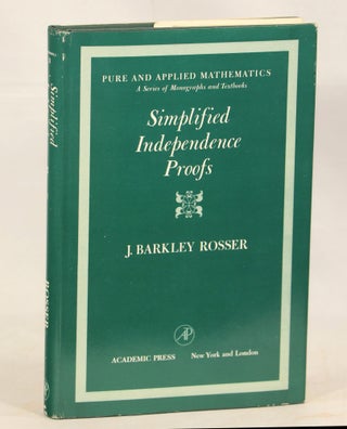 Item #000012661 Simplified Independence Proofs; Boolean Valued Models of Set Theory. J. Barkley...