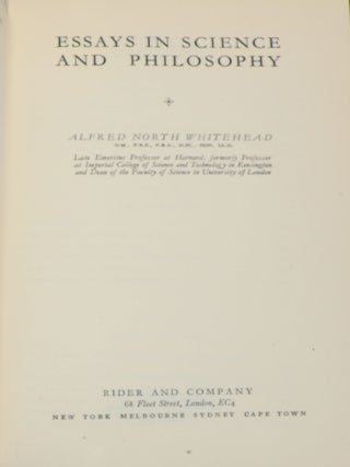 Essays in Science and Philosophy