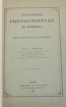 Ethnographie Précolombienne du Venezuela; Région des Raudals de L'Orénoque