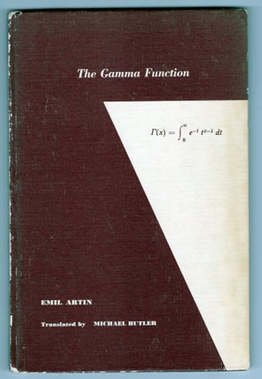 Item #000012869 The Gamma Function. Emil Artin, Michael Butler, Tr