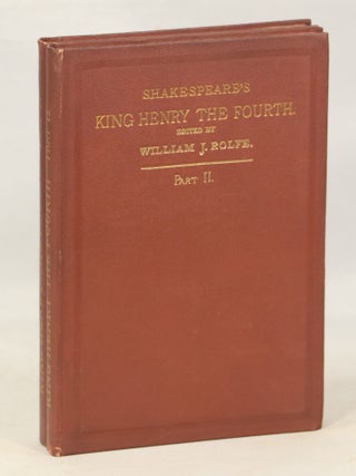 Item #000012940 Shakespeare's History of King Henry the Fourth; Part 1; Part 2. Shakespeare, William