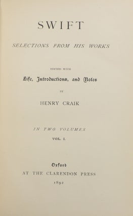 Swift; Selections from His Works