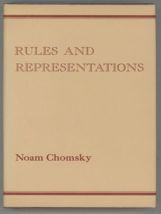 Item #000013304 Rules and Representations. Noam Chomsky