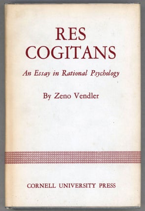 Item #000013338 Res Cogitans; An Essay in Rational Psychology. Zeno Vendler