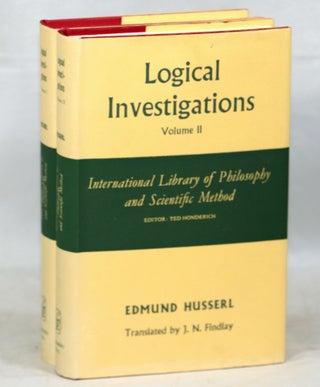 Item #000013382 Logical Investigations. Edmund Husserl, J. N., Findlay