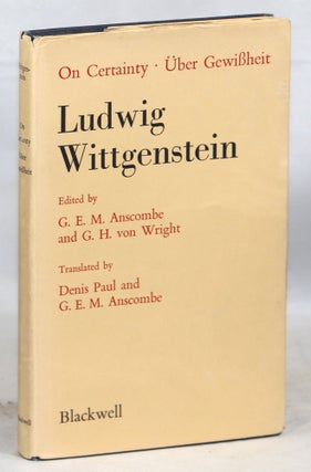 Item #000013383 On Certainty. Ludwig Wittgenstein