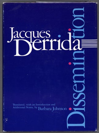 Item #000013390 Dissemination. Jacques Derrida