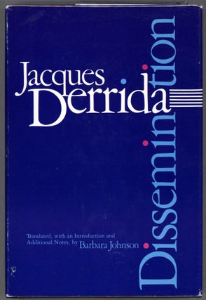 Item #000013390 Dissemination. Jacques Derrida