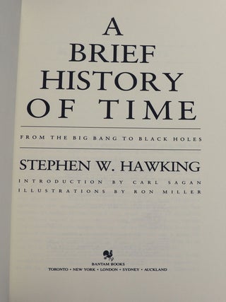 A Brief History of Time; From the Big Bang to Black Holes