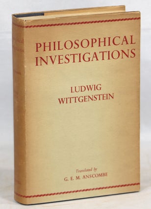 Item #000013554 Philosophical Investigations. Ludwig Wittgenstein
