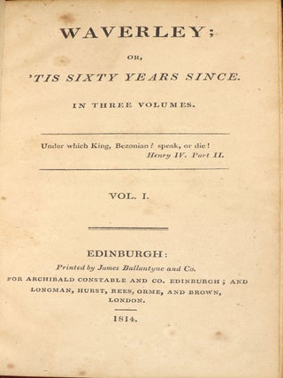 Waverley; Or, 'Tis Sixty Years Since