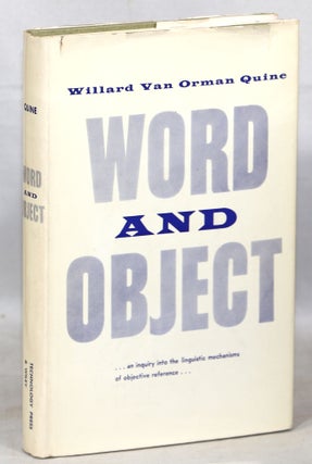Item #000013762 Word and Object. Willard Van Orman Quine