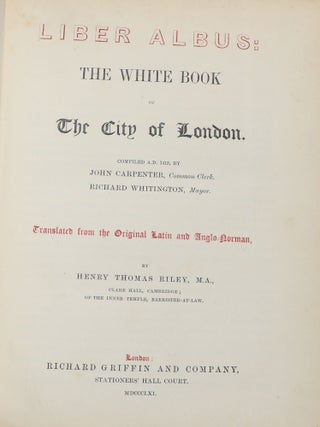 Liber Albus: The White Book of the City of London