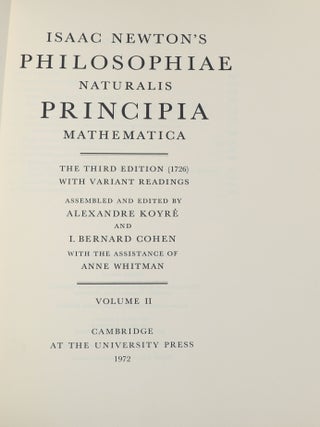 Isaac Newton's Philosophiae Naturalis Principia Mathematica; The Third Edition (1726) with Variant Readings