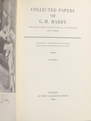 Collected Papers of G.H. Hardy Including Joint Papers with J.E. Littlewood and Others
