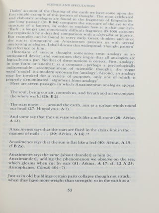 The Presocratic Philosophers; Thales to Zeno; Empedocles to Democritus