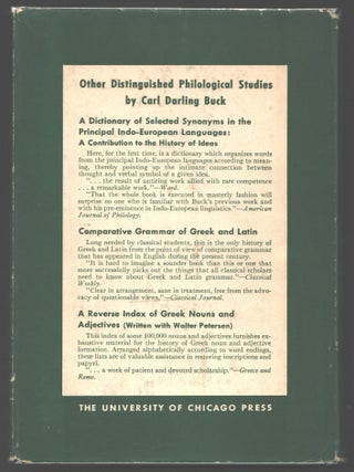 The Greek Dialects; Grammar; Selected Inscriptions; Glossary