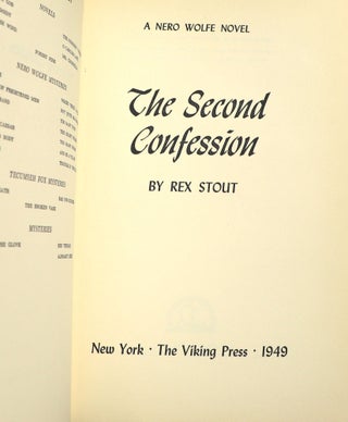 The Second Confession; A Nero Wolfe Novel
