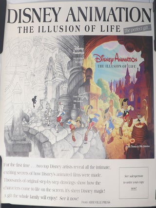 Item #000014398 Disney Animation: The Illusion of Life; The Perfect Gift. Advertising,...