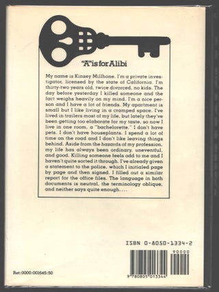 "A" is for Alibi; A Kinsey Millhone Mystery