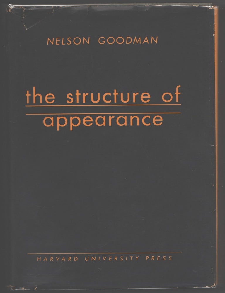 Item #000014644 The Structure of Appearance. Nelson Goodman.