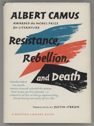 Item #000014782 Resistance, Rebellion, and Death. Albert Camus
