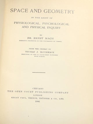 Space and Geometry in the Light of Physiological, Psychological and Physical Inquiry