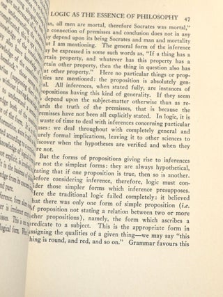 Our Knowledge of the External World as a Field for Scientific Method in Philosophy