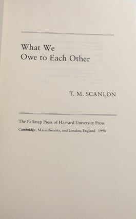 What We Owe to Each Other