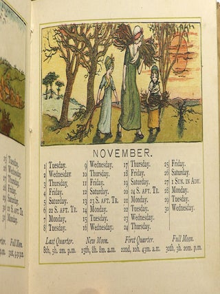 A Complete Run of Greenaway's Almanacks from 1883 to 1897: Almanack for 1883; Almanack for 1884; Almanack for 1885; Almanack for 1886; Almanack for 1887; Almanack for 1888; Almanack for 1889; Almanack for 1890; Almanack for 1891; Almanack for 1892; Almanack for 1893; Almanack for 1894; Almanack for 1895; Almanack and Diary for 1897